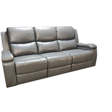 Manilla Grey Leather Gel Reclining Sofa